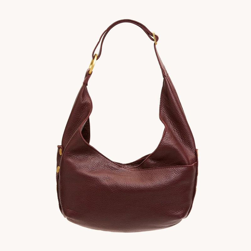 TOM ZIP MED - Cherrywood Pebble/Brushed Gold-Hammitt-Renee Taylor Gallery