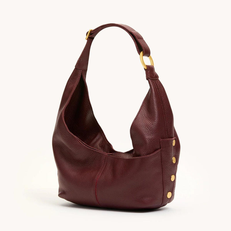 TOM ZIP MED - Cherrywood Pebble/Brushed Gold-Hammitt-Renee Taylor Gallery