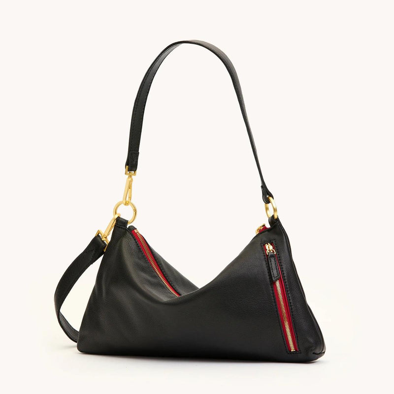 KYLE MED - Black/Brushed Gold Red Zip-Hammitt-Renee Taylor Gallery