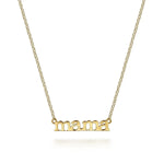 14K Yellow Gold MAMA Script Necklace - NK7109Y4JJJ-Gabriel & Co.-Renee Taylor Gallery