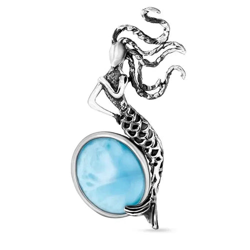 Mermaid Necklace - Nmerm00-00-Marahlago Larimar-Renee Taylor Gallery