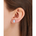 "AZURE" 18K Gold Aquamarine Stud Earrings – OA6-597-Nanis-Renee Taylor Gallery