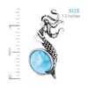 Mermaid Necklace - Nmerm00-00-Marahlago Larimar-Renee Taylor Gallery