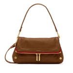 BEVERLY MED - Mahogany Pebble/Brushed Gold/Red Zip-Hammitt-Renee Taylor Gallery