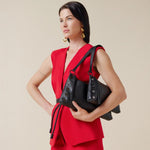 KYLE MED - Black/Brushed Gold Red Zip-Hammitt-Renee Taylor Gallery