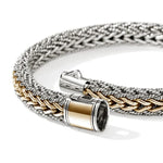 Icon 8mm Bracelet, Reversible Gold, Sterling Silver - BUZZ990401RV-John Hardy-Renee Taylor Gallery