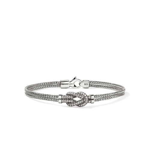 Love Knot Sterling Silver & Diamond Bracelet - BUP9007762DI-John Hardy-Renee Taylor Gallery