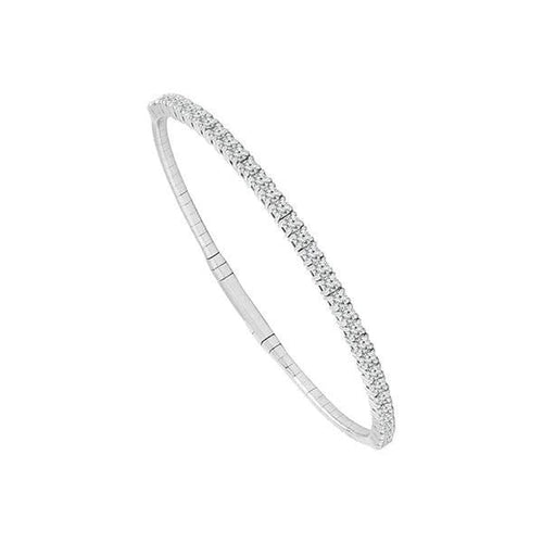 Flexie Diamond Bangle 2 ct 14k White Gold - FSBG5041S8W-IDD LUXE-Renee Taylor Gallery