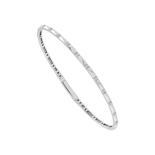 14K White Gold Diamond Flexible Bangle Bracelet - FSBG5045S8W-iDD-Renee Taylor Gallery