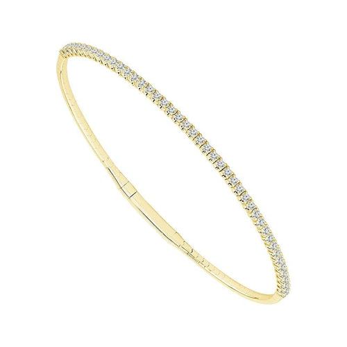 14K Yellow Gold Diamond Flexible Bangle Bracelet - FSBG5185S8Y-iDD-Renee Taylor Gallery