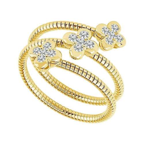 14K Yellow Gold Round Diamond Flexible Ring - FSR5037S8Y-IDD LUXE-Renee Taylor Gallery