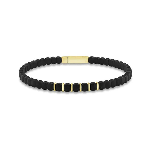 14K Yellow Gold and Black Titanium Tracer Bangle - FSBG6012BTNY7C-IDD LUXE-Renee Taylor Gallery