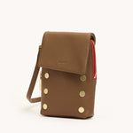 VIP MOBILE - Mahogany Pebble/Brushed Gold Red Zip-Hammitt-Renee Taylor Gallery