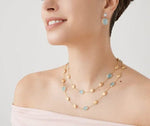 18K Yellow & White Gold Aquamarine Diamond Drop Earrings - OB1799-B AQ01 YW Q6-Marco Bicego-Renee Taylor Gallery