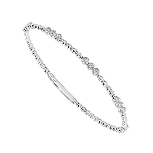 14K White Gold Diamond Flexible Bangle Bracelet - FSBG5153S8W-IDD LUXE-Renee Taylor Gallery