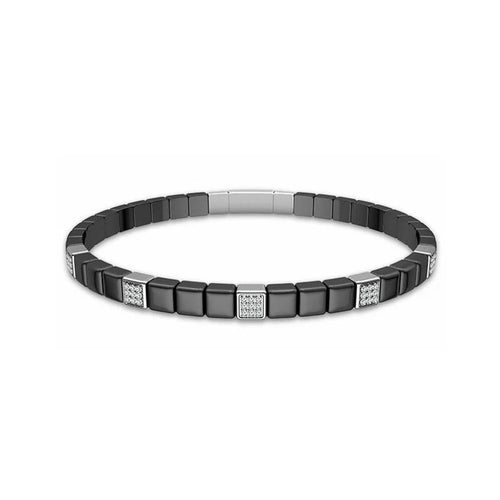 14K White Gold, Black Titanium and Diamond Bangle - FSBG6013S8BTNW7C-IDD LUXE-Renee Taylor Gallery