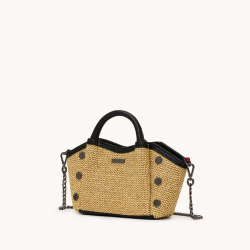 PAUL MINI - Noir Smooth Raffia/Gunmetal-Hammitt-Renee Taylor Gallery