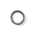 Carved Chain Treated Black Onyx & Dark Silver Ring - RMS988021BRDBONHE-John Hardy-Renee Taylor Gallery