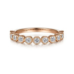 14K Rose Gold Diamond Stackable Ring - LR51932K45JJ-Gabriel & Co.-Renee Taylor Gallery