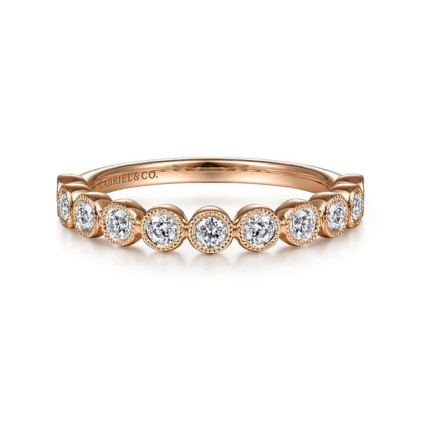 14K Rose Gold Diamond Stackable Ring - LR51932K45JJ - Gabriel & Co.