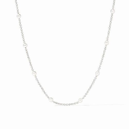 Solara 18.5" Silver Delicate Station Necklace - N579S00-Julie Vos-Renee Taylor Gallery