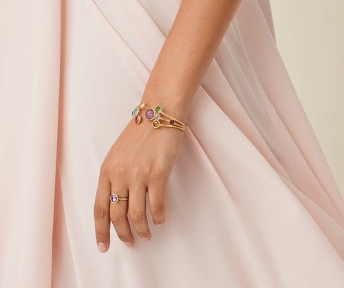 18K Jaipur Mixed Gemstone Bangle - SB51 MIX01 Y-Marco Bicego-Renee Taylor Gallery