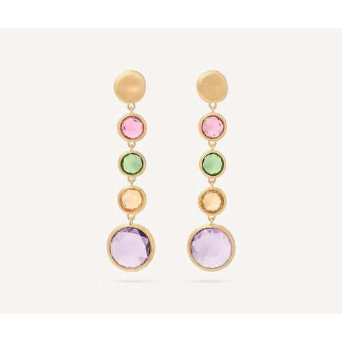 18K Jaipur Gemstone Drop Earrings - OB901 MIX01 Y 02-Marco Bicego-Renee Taylor Gallery