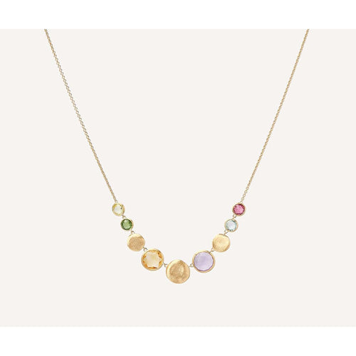 18K Jaipur Gemstone "Halfsie" Necklace - CB2241 MIX01 Y 02-Marco Bicego-Renee Taylor Gallery