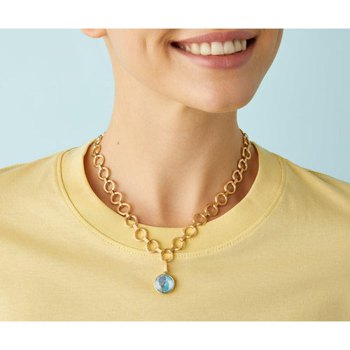 18K Jaipur Blue Topaz Gemstone Pendant - PB1 TP01 Y 02-Marco Bicego-Renee Taylor Gallery