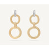 18K Gold & Diamond Jaipur Double Drop Earrings - OB1759 B YW Q6-Marco Bicego-Renee Taylor Gallery