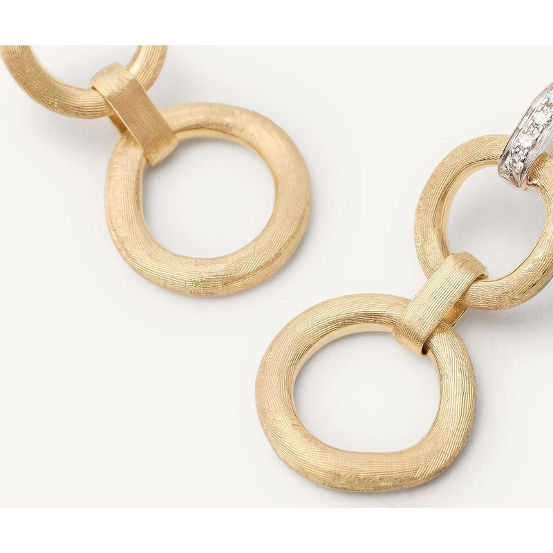 18K Gold & Diamond Jaipur Double Drop Earrings - OB1759 B YW Q6-Marco Bicego-Renee Taylor Gallery