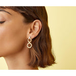 18K Gold & Diamond Jaipur Double Drop Earrings - OB1759 B YW Q6-Marco Bicego-Renee Taylor Gallery