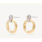 18K Gold & Diamond Jaipur Stud Drop Earrings - OB1758 B YW Q6-Marco Bicego-Renee Taylor Gallery
