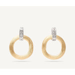 18K Gold & Diamond Jaipur Stud Drop Earrings - OB1758 B YW Q6-Marco Bicego-Renee Taylor Gallery