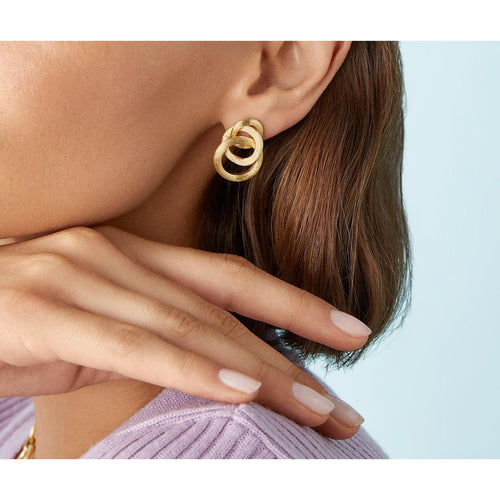 18K Jaipur Link Small Knot Earrings - OB938 Y-Marco Bicego-Renee Taylor Gallery