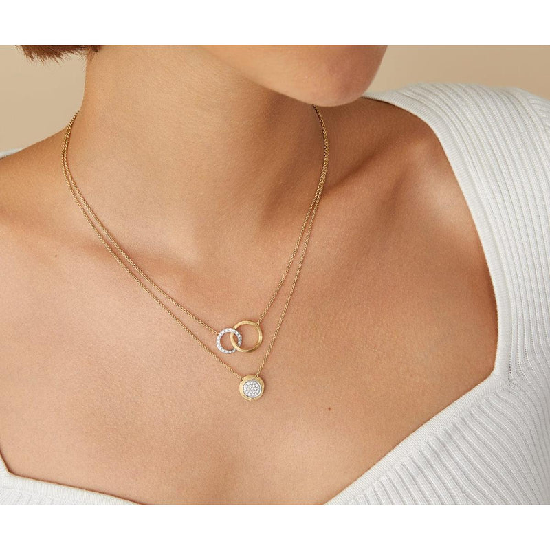 18K Jaipur Diamond Small Pendant - CB1674 B YW Q6-Marco Bicego-Renee Taylor Gallery