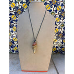 Jasper Pendant on Leather Chord-Carol Kahn-Renee Taylor Gallery