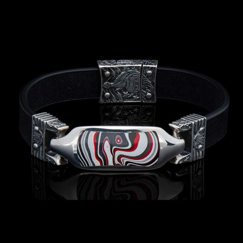 Men's DeVille Fordite Bracelet - LC193 AFD BLK-William Henry-Renee Taylor Gallery