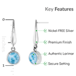 Liquido Earrings - Eliqu00-00-Marahlago Larimar-Renee Taylor Gallery