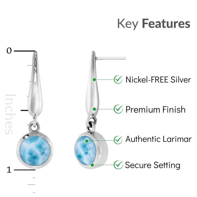 Liquido Earrings - Eliqu00-00-Marahlago Larimar-Renee Taylor Gallery