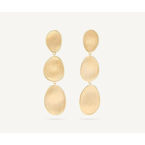 18K Lunaria Small Triple Drop Earrings - OB1349 Y 02-Marco Bicego-Renee Taylor Gallery