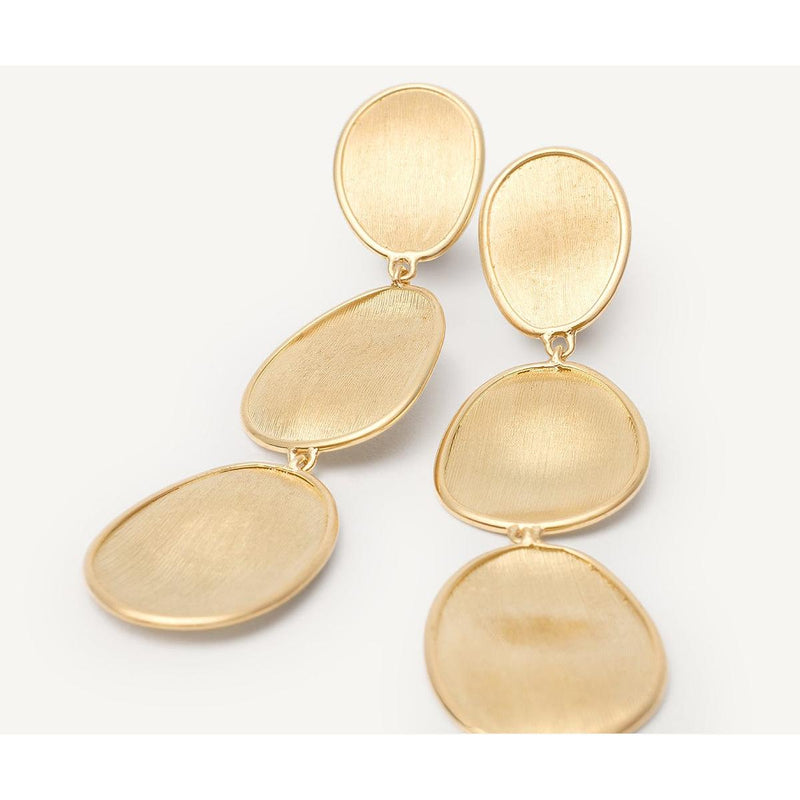 18K Lunaria Small Triple Drop Earrings - OB1349 Y 02-Marco Bicego-Renee Taylor Gallery