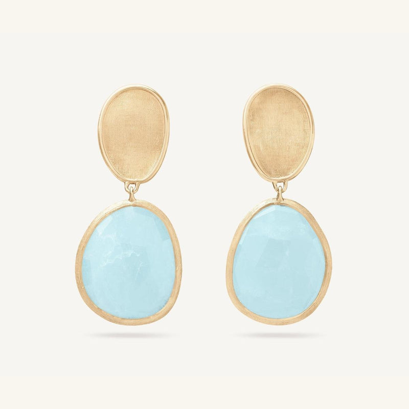 18K Yellow Gold Aquamarine Drop Earrings - OB1436 AQD Y 02-Marco Bicego-Renee Taylor Gallery