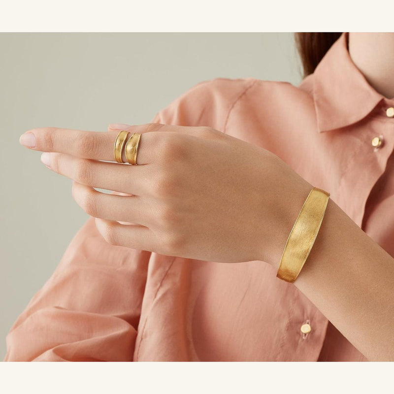 18K Yellow Gold Bangle, Medium Width - SB116 Y 02-Marco Bicego-Renee Taylor Gallery