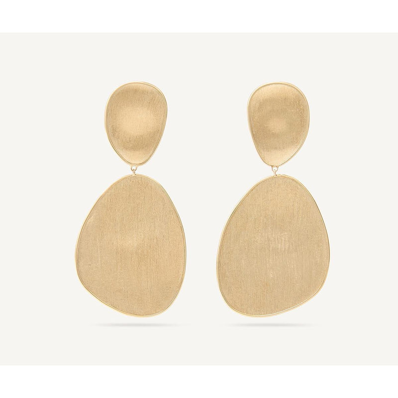 18K Lunaria Large Double Drop Earrings - OB1347 Y 02-Marco Bicego-Renee Taylor Gallery