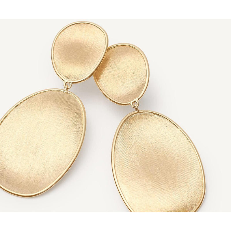 18K Lunaria Small Double Drop Earrings - OB1345 Y 02-Marco Bicego-Renee Taylor Gallery