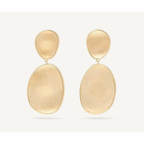 18K Lunaria Small Double Drop Earrings - OB1345 Y 02-Marco Bicego-Renee Taylor Gallery