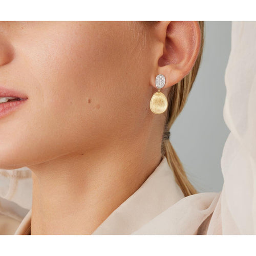 18K Yellow Gold Earrings w/ Diamonds - OB1751 B YW Q6-Marco Bicego-Renee Taylor Gallery