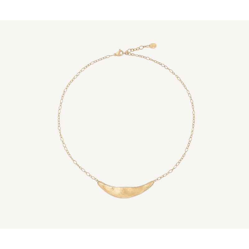 18K Yellow Gold Engraved "Smile" Necklace - CB2614 Y 02-Marco Bicego-Renee Taylor Gallery
