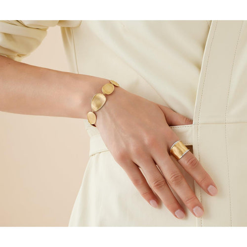 18K Lunaria Graduated Medium Bracelet - BB1777 Y 02-Marco Bicego-Renee Taylor Gallery